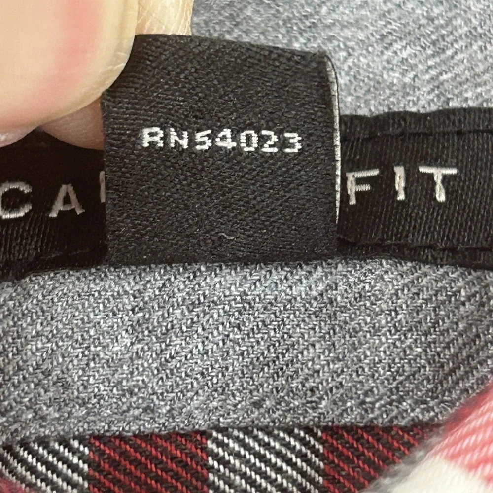 Banana Republic Button Down‎ Shirt Mens L Red Wht Blk Camden Fit Non-Iron Check